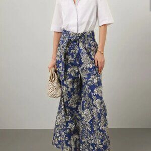 Adam Lippes Floral Cropped Trousers Size 2